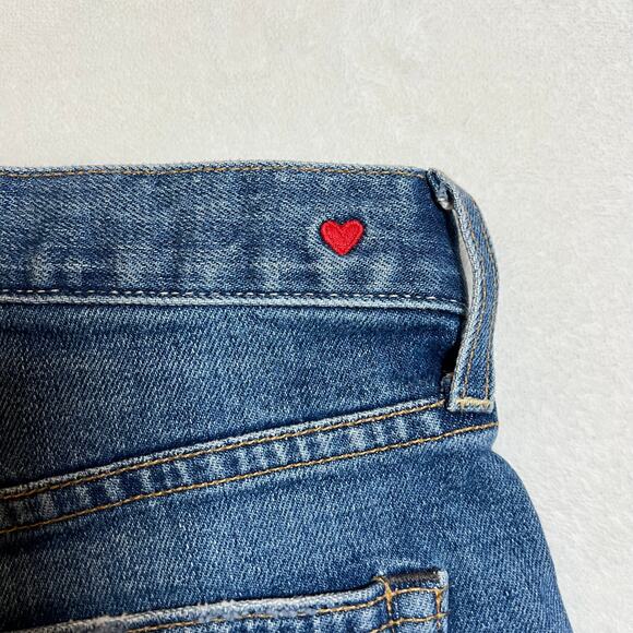 Sundry Mid Rise LO/VE Exposed Pocket Denim Shorts Size 26 Festival Vacation - Picture 7 of 13